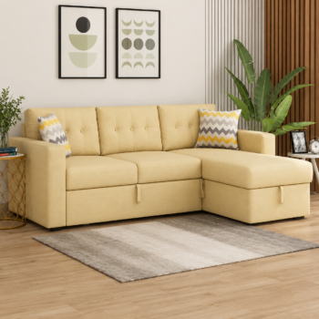 L-Shaped Sectional Sofa Bed for Modern Comfort & Space Saving